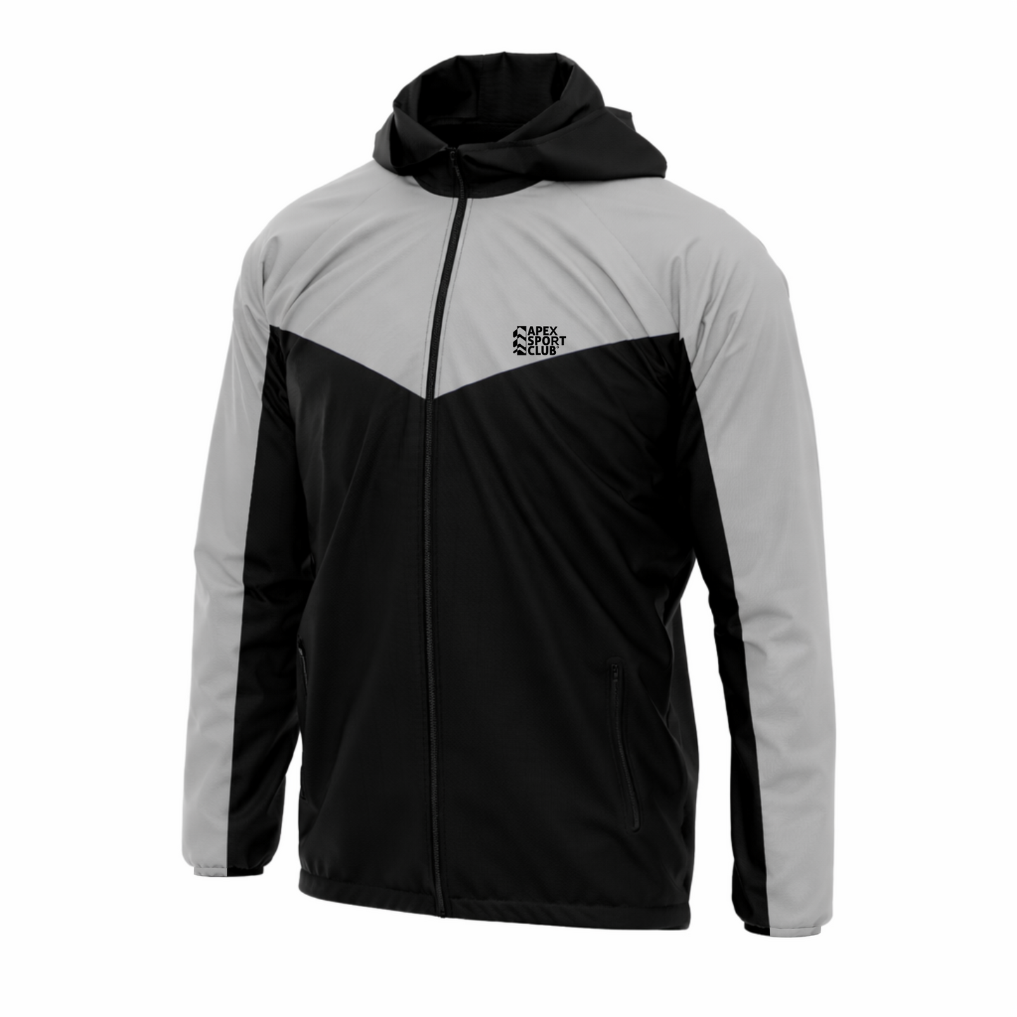 Chaqueta Cortaviento Negro/Gris reflectivo