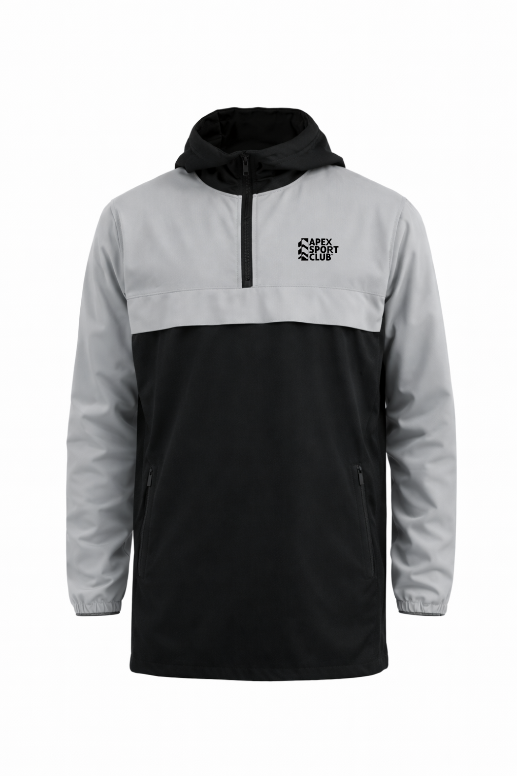 Chaqueta Cortaviento de corte Anorak Gris reflectivo/Negro